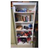 Shelf & Contents: Books, Gloves, & More