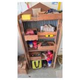 Handmade Wood Shelf, Assorted Tools