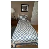 Twin Bed with Blanket & Bed Linens
