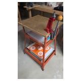 Lee Reloader Mounted On Work Station
