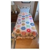 Vintage Hand-Stitched Grandmother's Flower Gardent