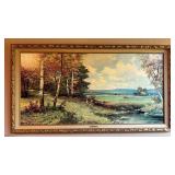 Framed Art - Robert Wood Landscape & Asian Lady
