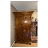 Custom Built Pine Armoire Cabinet