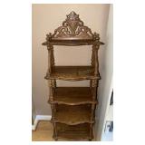 Victorian Style Oak Whatnot Shelf