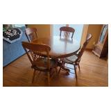 Pedestal Dining Table, 4 Chairs, Ball & Claw Feet