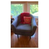 2 Barrel Accent Chairs & Ottoman