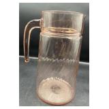 Vintage Arcoroc Pink Swirl Pitcher