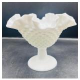 Vintage Fenton Milk Glass Hobnail Bowl