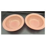 Vintage Hazel Atlas Pink Serving Bowls