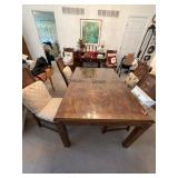 Dining Table & 4 Cane Back Chair Set