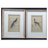 Vintage Mixed Media Bird Feather Art