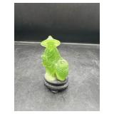 Vintage Italian Green Resin Figurine w/ Base
