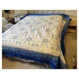 Large Winter Blue Quilt