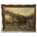 Riverside Landscape Framed Art