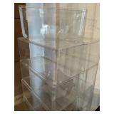Lot of 9 Acrylic Doll Display Cases