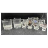 Lot of Shot Glasses & Gold Ball Whiskey Glass