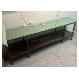 Green Top Console Table / Cabinet