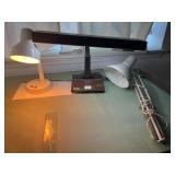 Lot of 3 Desk Lamps