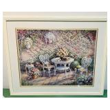Framed Patio Table & Chairs Art Print
