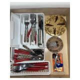 4 Kitchen Drawers including Vintage Flatware