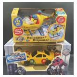 2 M&Mï¿½s Dispensers - Helicopter & Race Car