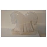 Carved Onyx Marble Bookends