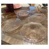 Lot of Assorted Vintage Depression Glass