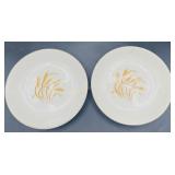 2 Vintage Homer Laughlin Golden Wheat Plates
