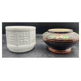 Vintage Milk Glass & Floral Japan Pottery