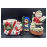 Vintage Musical Santa & Planter