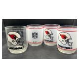 Vintage 1980s NFL St Lois Cardinals Glasses