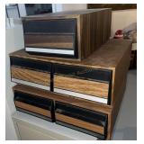Vintage VHS Cassette Holders with Homemade Tapes