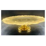 International Silver Gold Plated Cake Stand