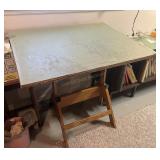 Vintage Wooden Drafting / Artistï¿½s Desk