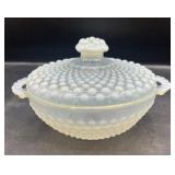Vintage Opalescent Hobnail Candy Dish