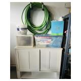 White Cabinet with Contents
