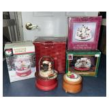 Collection of Christmas Music Boxes