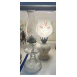2 Vintage Lamps - Oil & Electric