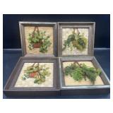 Vintage Handmade Fabric Art 6 x 6.5