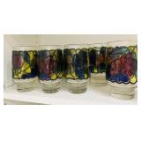 Vintage Libbey Stained Glass Tumblers