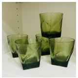 Vintage Hazel Atlas Green Pebblestone Glasses