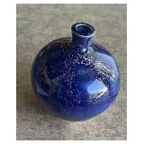 Vintage Cobalt Blue Bud Vase Pottery