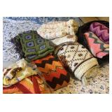 Large lot Knit & Crochet Throw Blankets