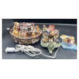 1990s Noahï¿½s Ark Decor - Nightlight, Shelf Hook