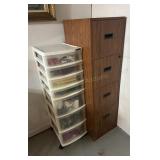 Metal Filing Cabinet with Storage Bin