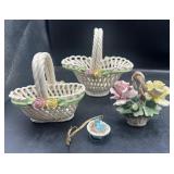 Vintage Made in Italy Ceramic Baskets