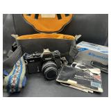 Vintage Vivitar 200/SL Film Camera & Accessories