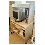 1 pc White Maple Computer Desk with Chairs