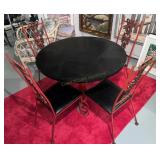 MCM Devil-red & Black Wrought Iron Dining Set