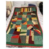 Hand-stitched Throw Blanket Quilt